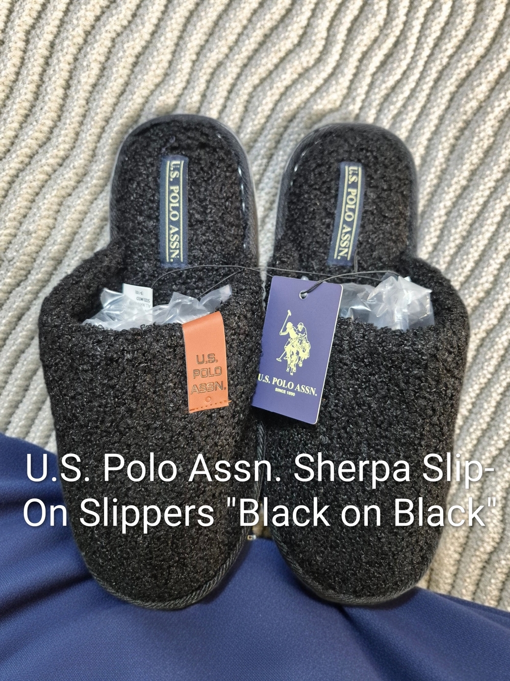 U.S. Polo Assn. Sherpa Slip-On Slippers M9-10/W10.5-11.5 NWT